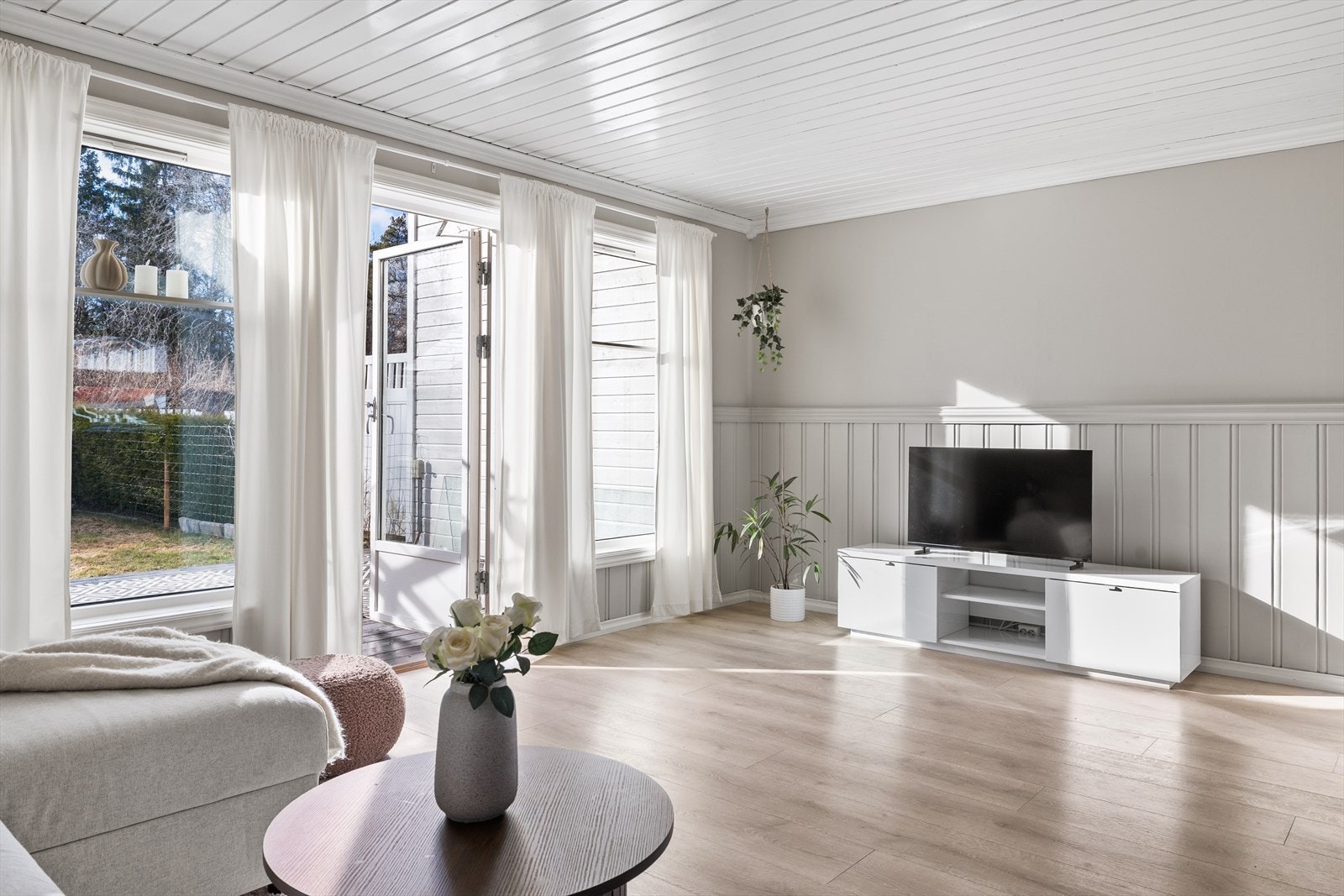 TV-sone i stuen gir mulighet for underholdning. Galleribilde