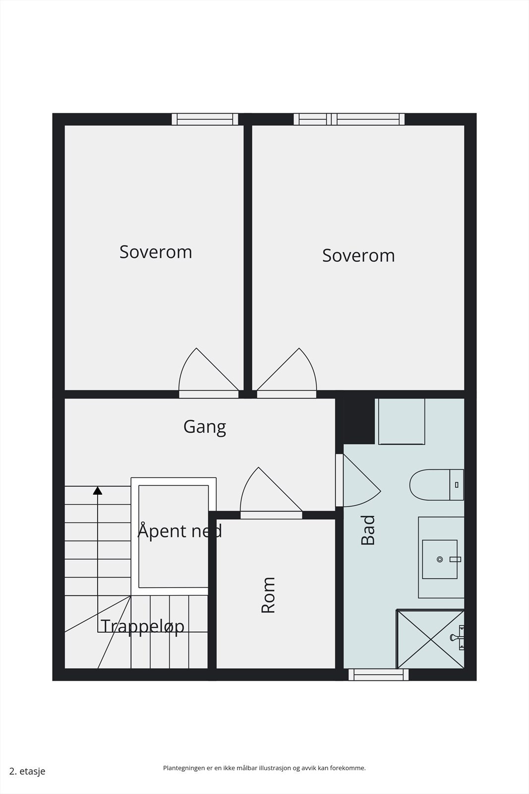 Plantegning 2.etg Galleribilde