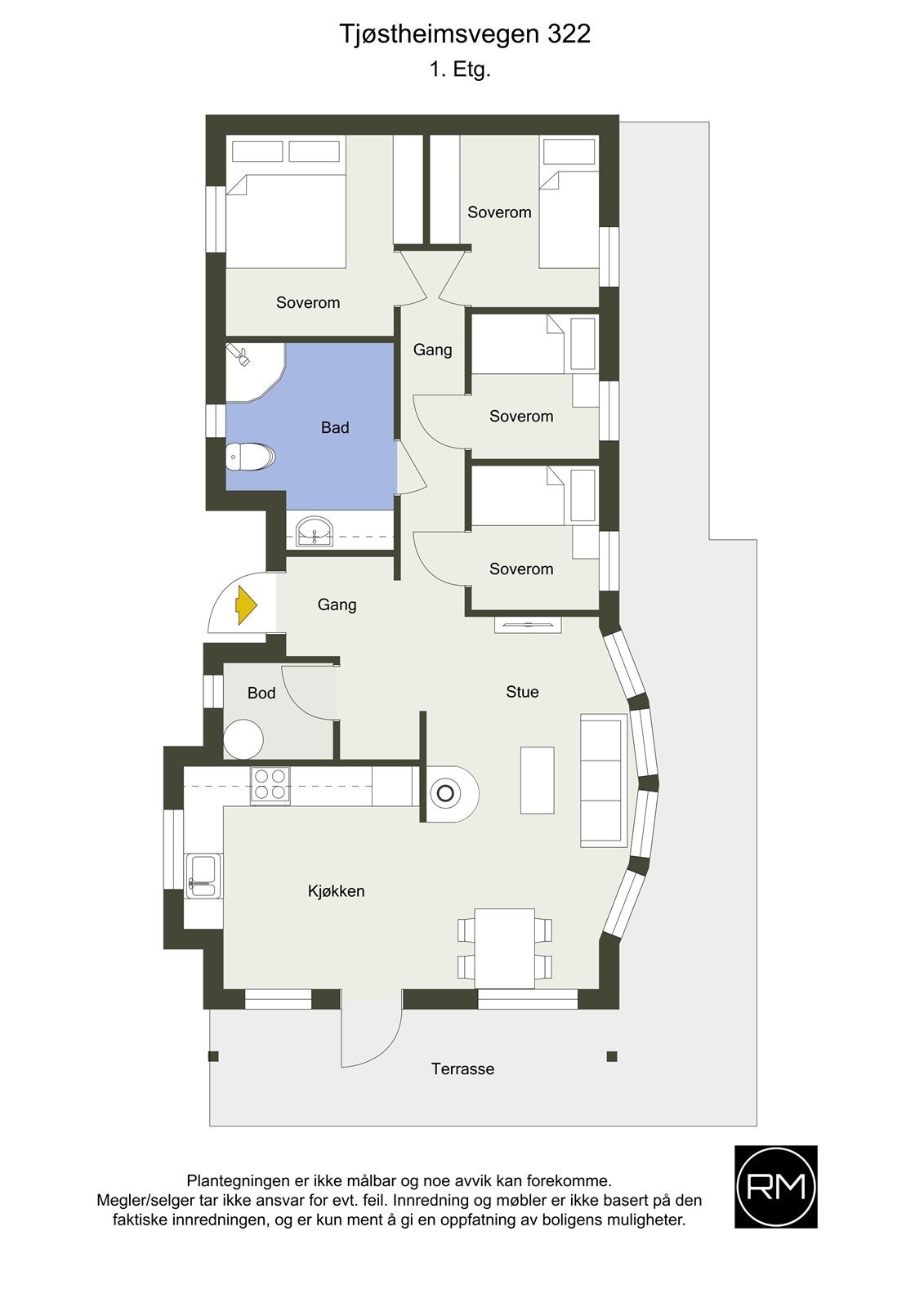 Plantegning 1 etasje Galleribilde