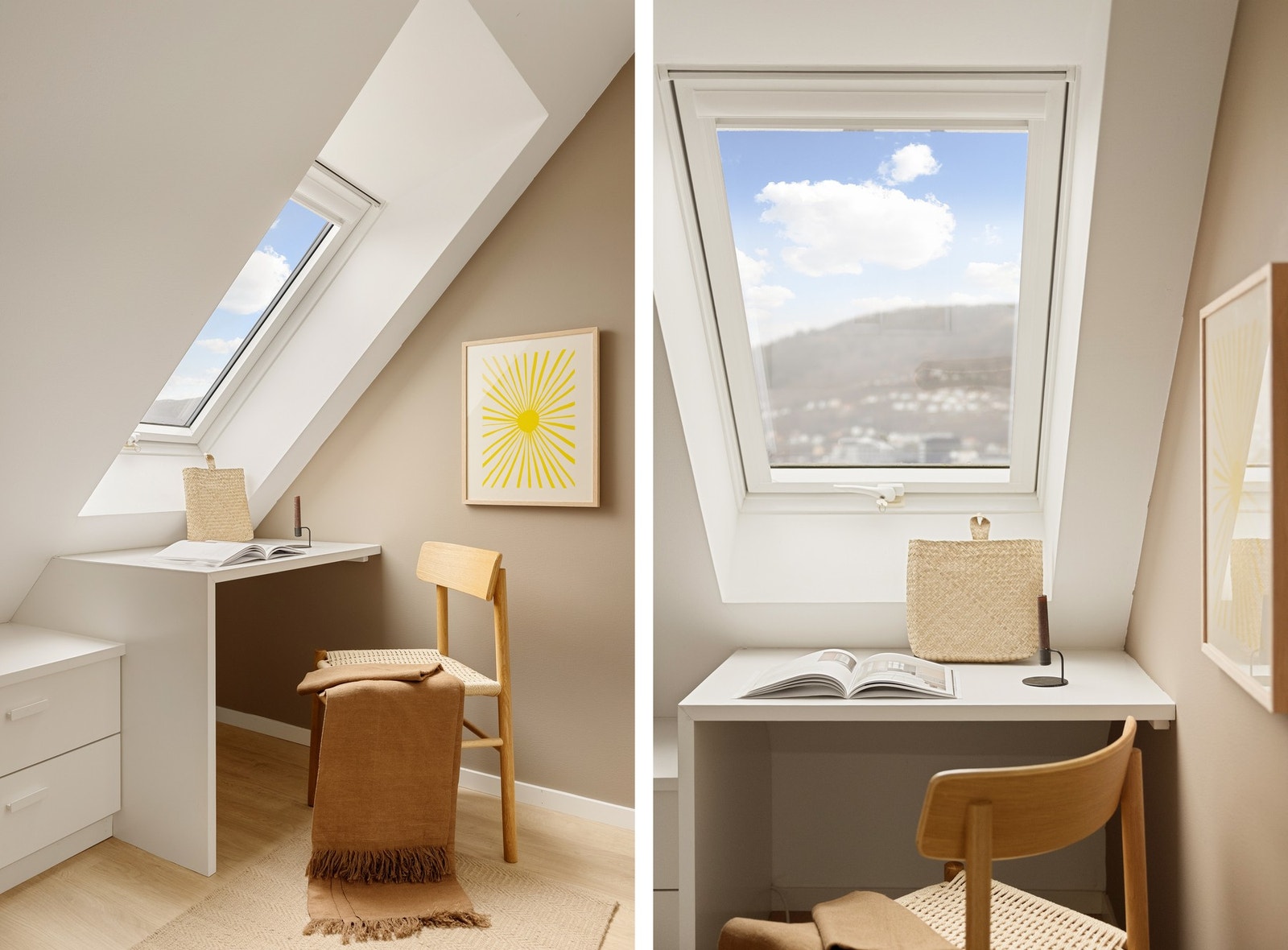 Rommet måler 3 kvm. Det er også her enstavs laminat på gulv, slette malte vegger og tak. Galleribilde