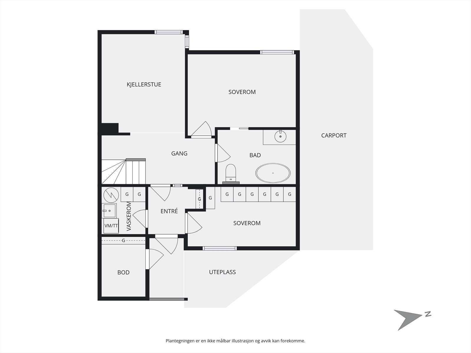 Planskisse første etasje Galleribilde