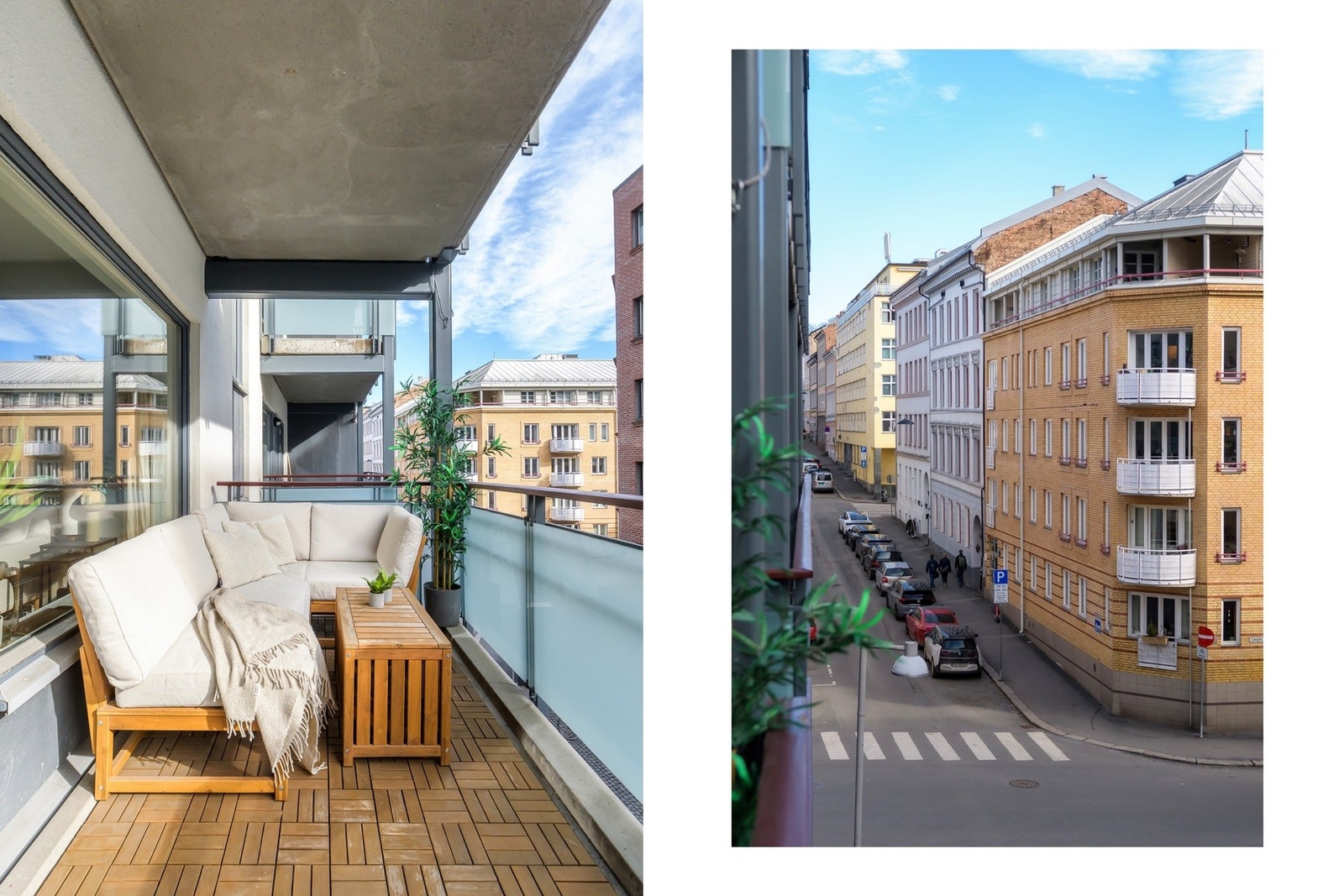 Balkongen har god plass til utemøbler og grill. Galleribilde