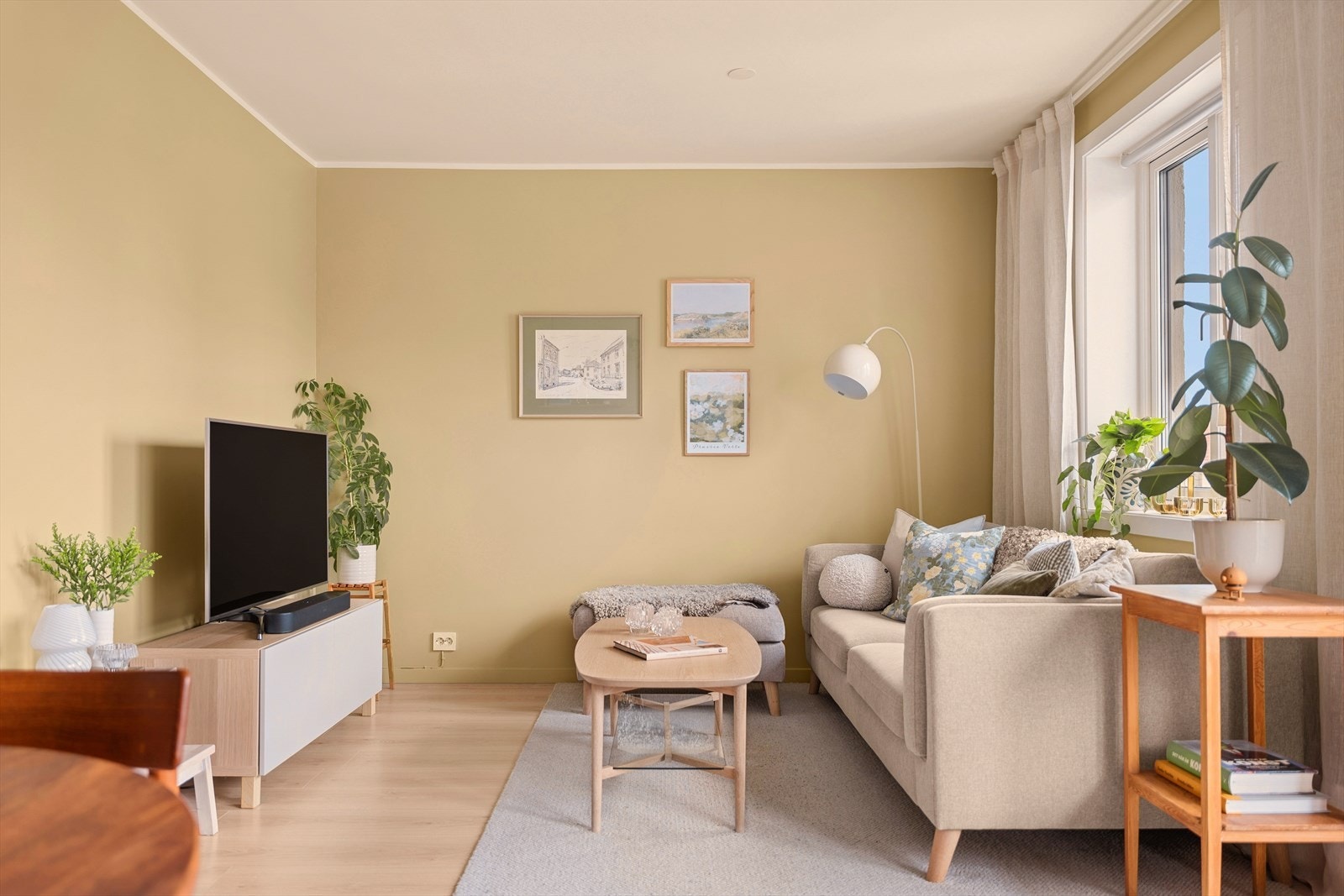 Denne delen av stuen var tidligere soverom. Galleribilde