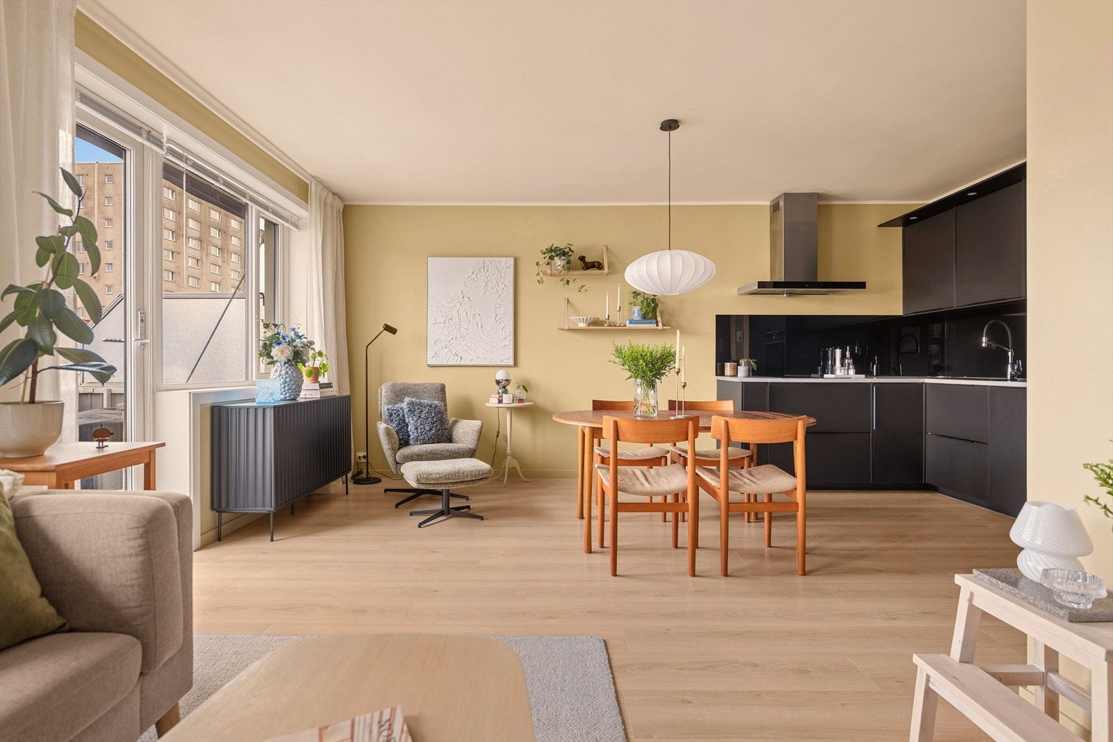 Lys og varme i boligen kan styres digitalt. Galleribilde