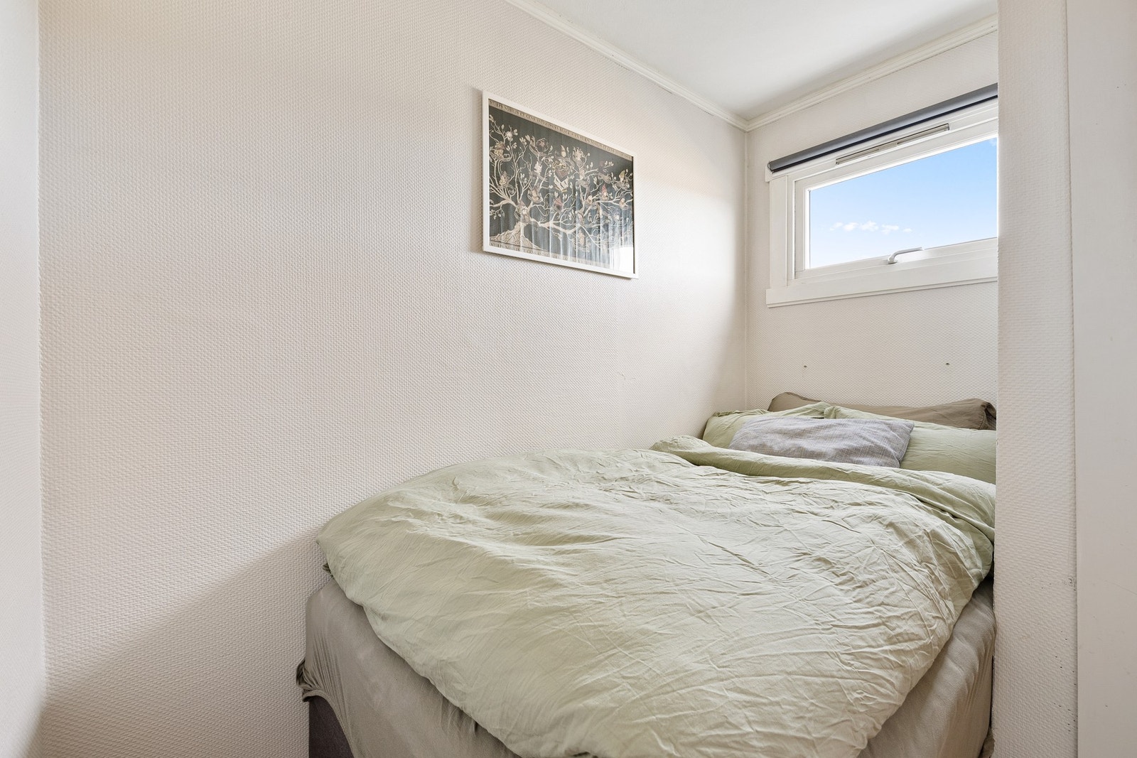 Sovealkoven blir en lun og koselig del av leiligheten. Galleribilde