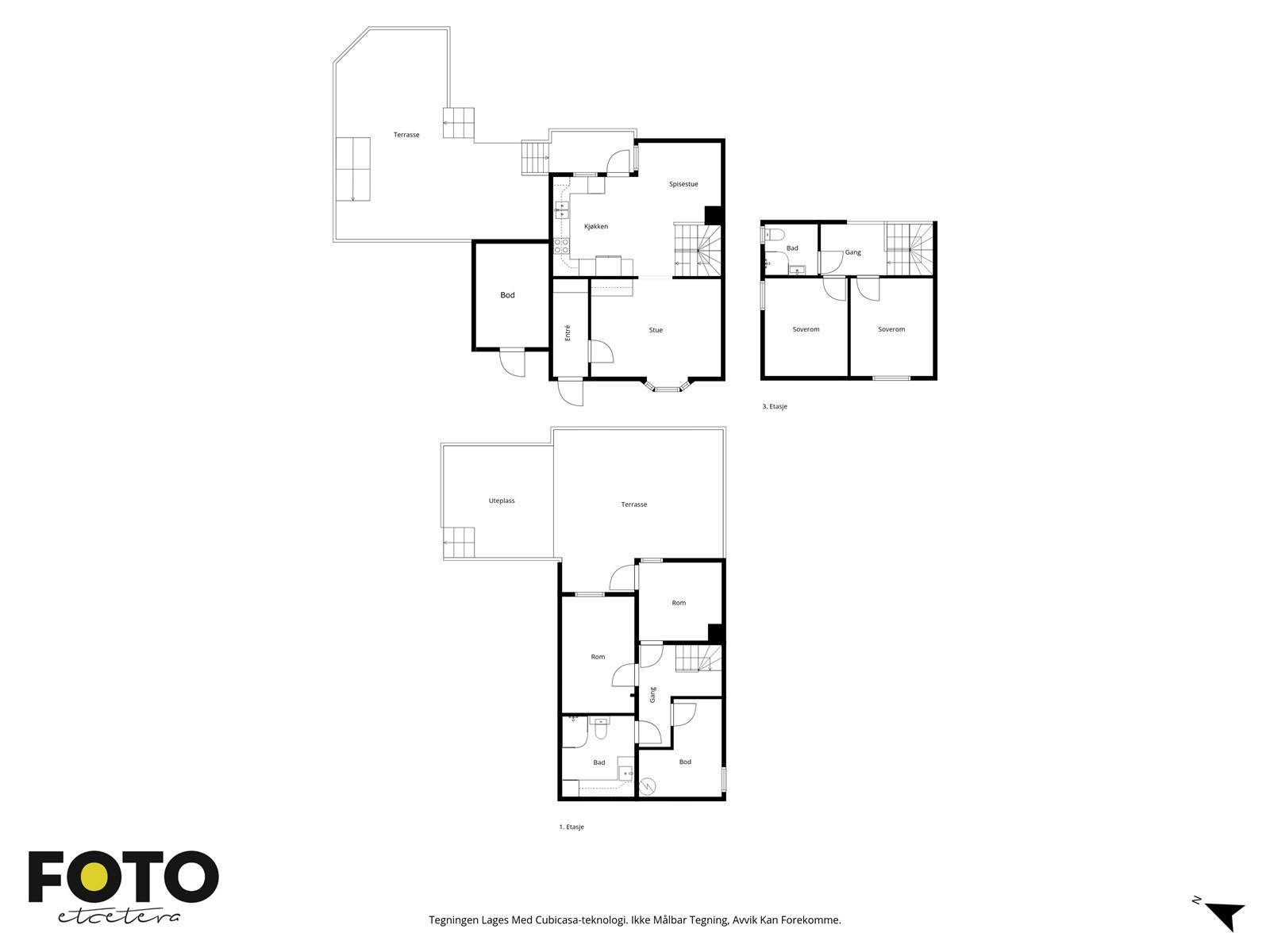 Plantegning alle etasjer Galleribilde