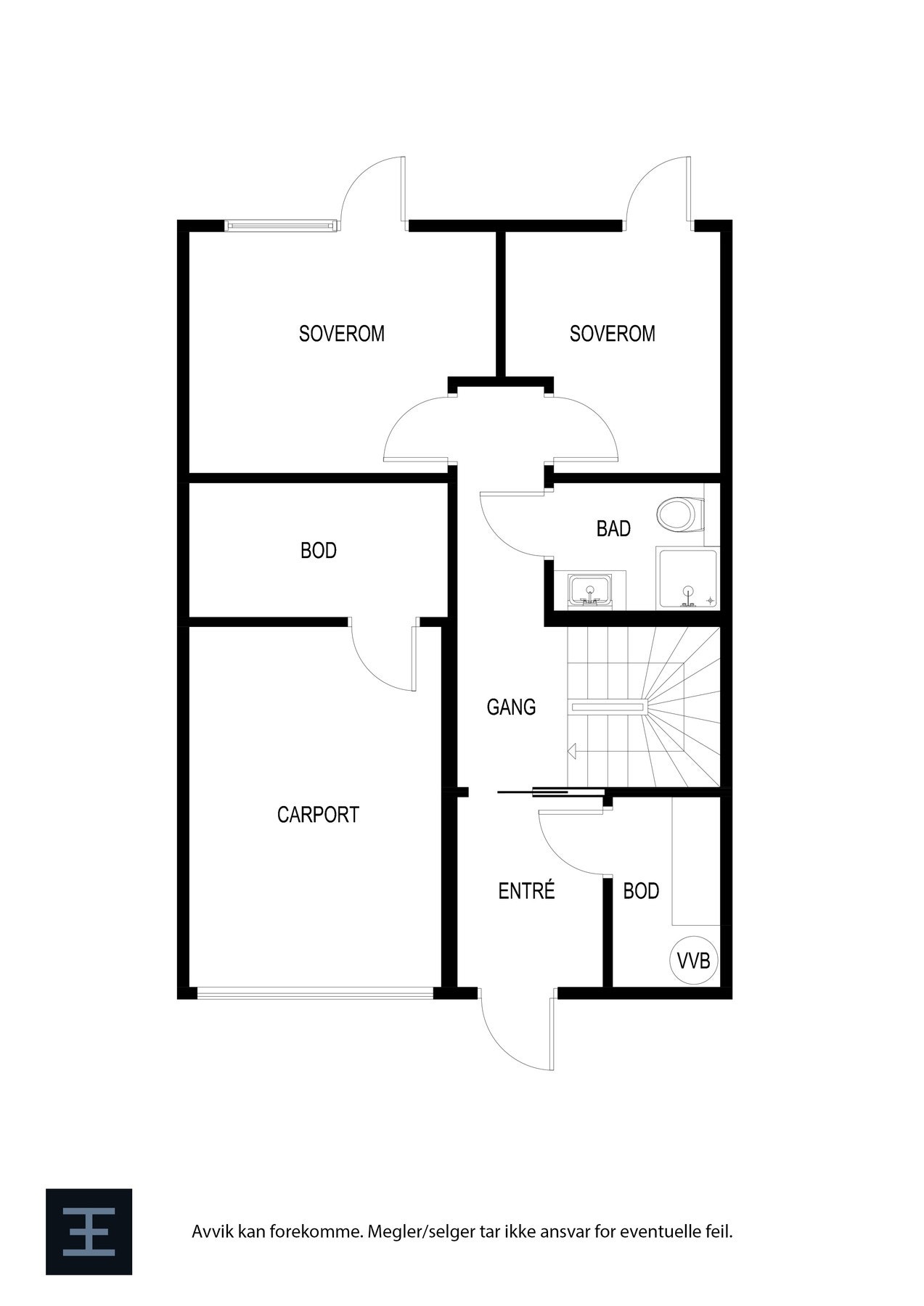 Plantegning - 1. etasje. Galleribilde