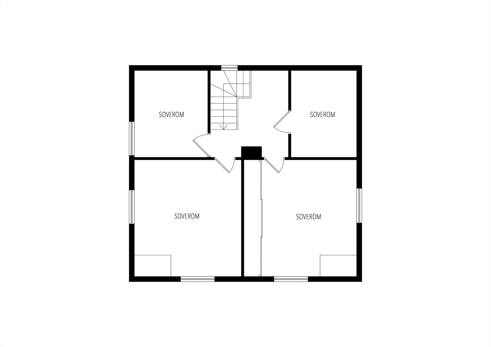 Plantegning loft. Galleribilde