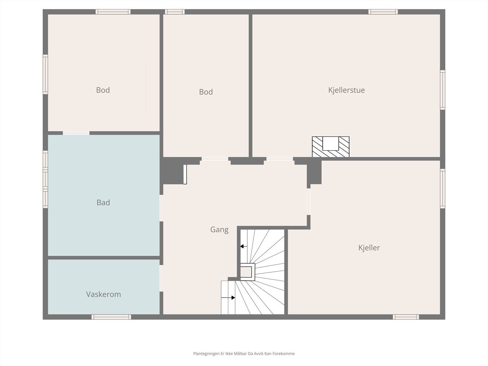 Plantegning kjeller. Galleribilde