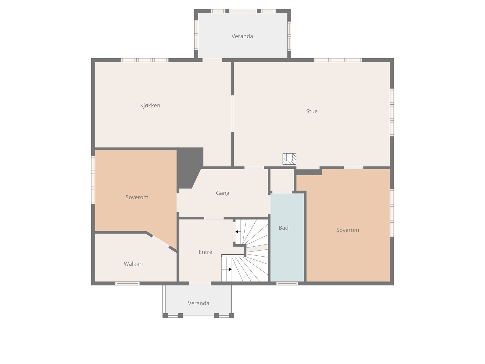 Plantegning 1. etasje. Galleribilde