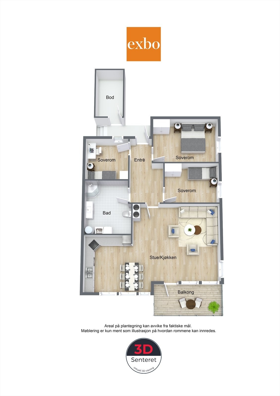 Vestre Myrbakkvei 15D, 4580 Lyngdal - 3D - 1. Floor - Image-01.jpg Galleribilde