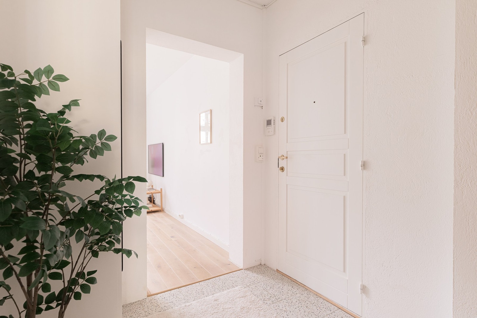 Entréen har et areal som gir plass til oppbevaring av yttertøy og sko. Galleribilde