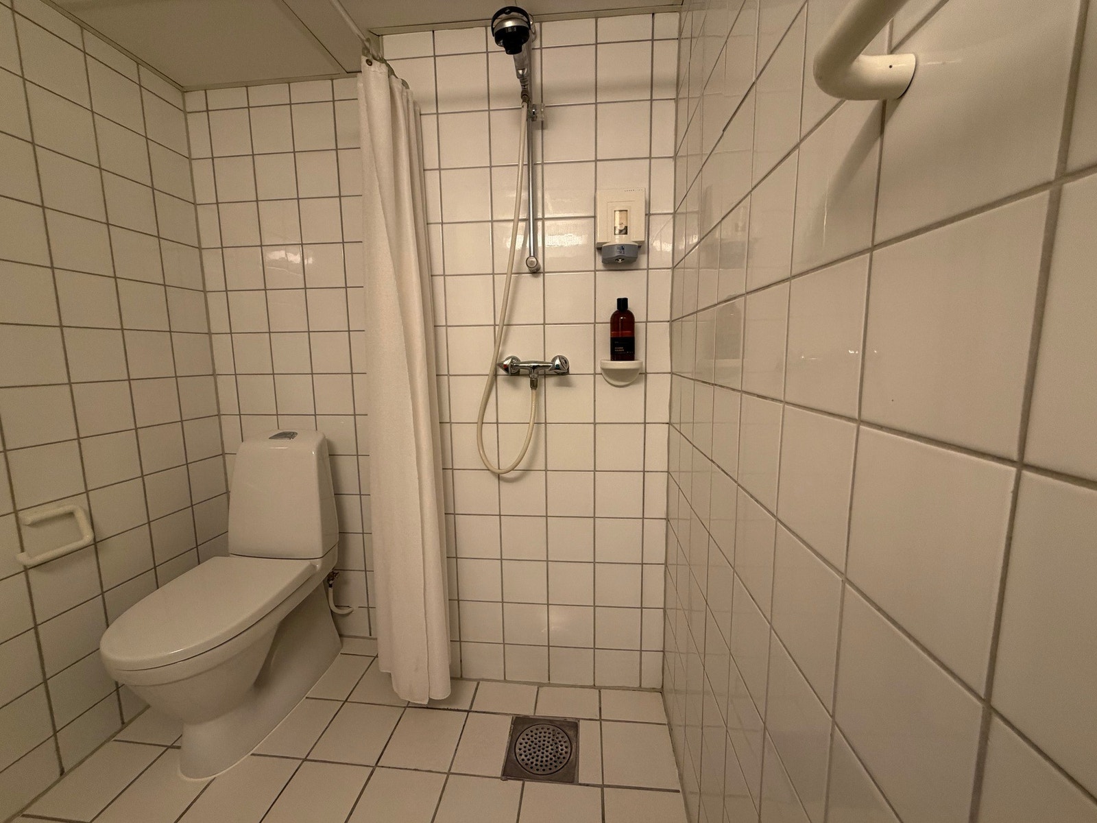 Studiodelen har et eget baderom med dusj, gulvstående toalett og servant. Galleribilde