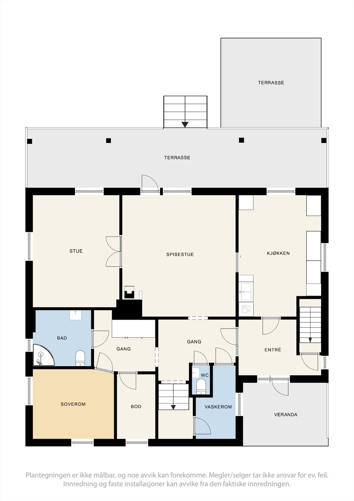 Plantegning 1. etasje. Galleribilde