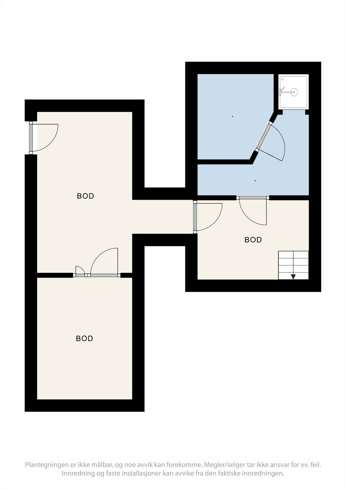 Plantegning kjeller. Galleribilde