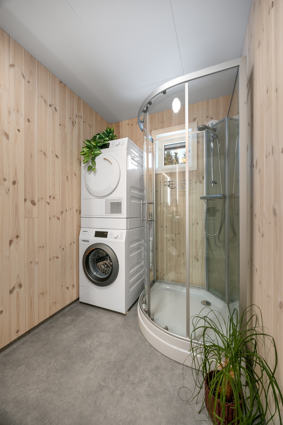 Det er også opplegg for vaskemaskin. Galleribilde