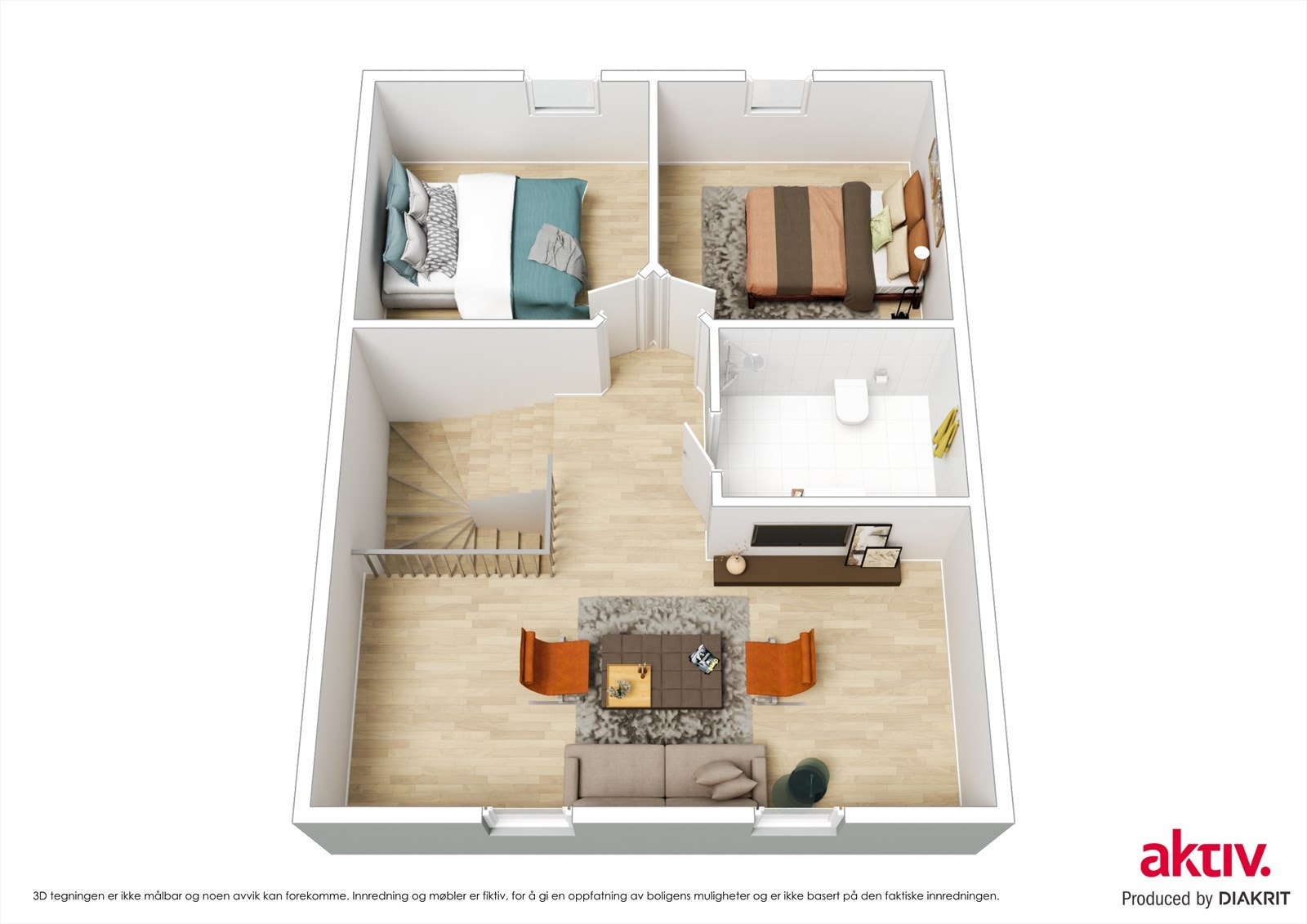 3D Plantegning Galleribilde