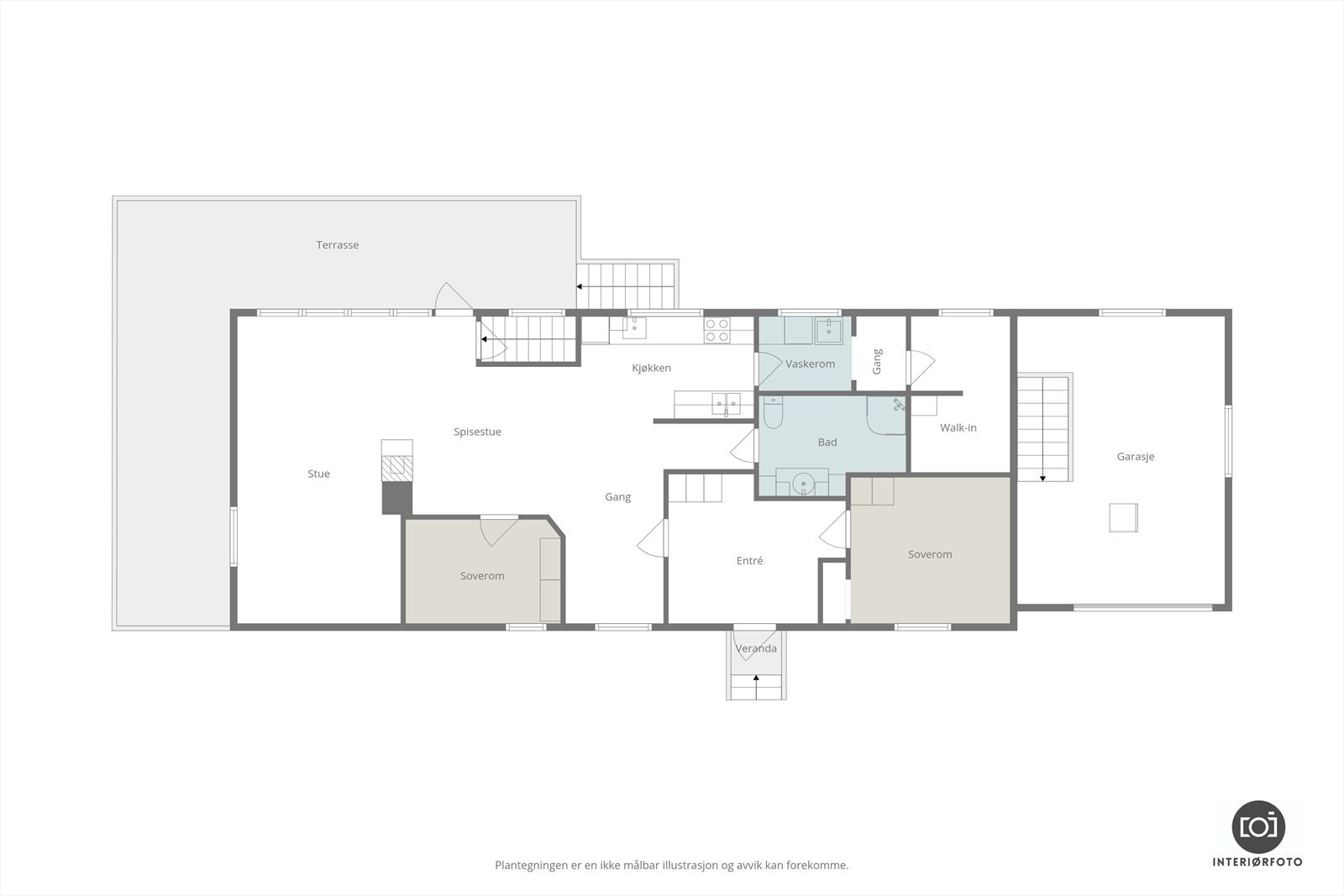 Plantegning 1. etasje Galleribilde