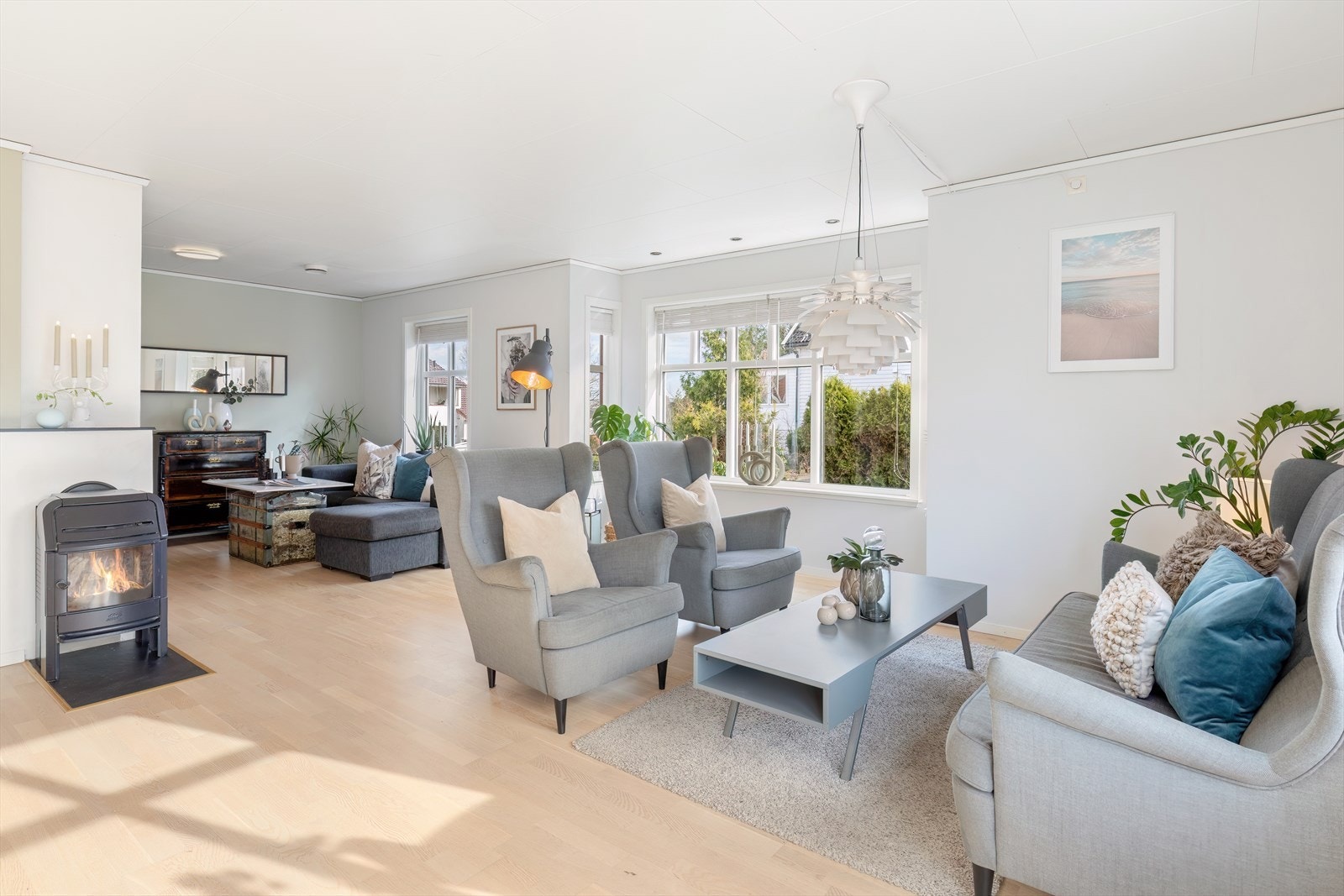 Stue - koselig vedovn til kalde vinterkvelder Galleribilde