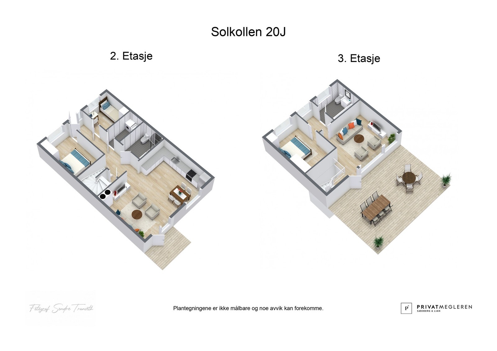 Innholdsrik leilighet med 3 soverom og 2 bad + loftstue og vaskerom Galleribilde