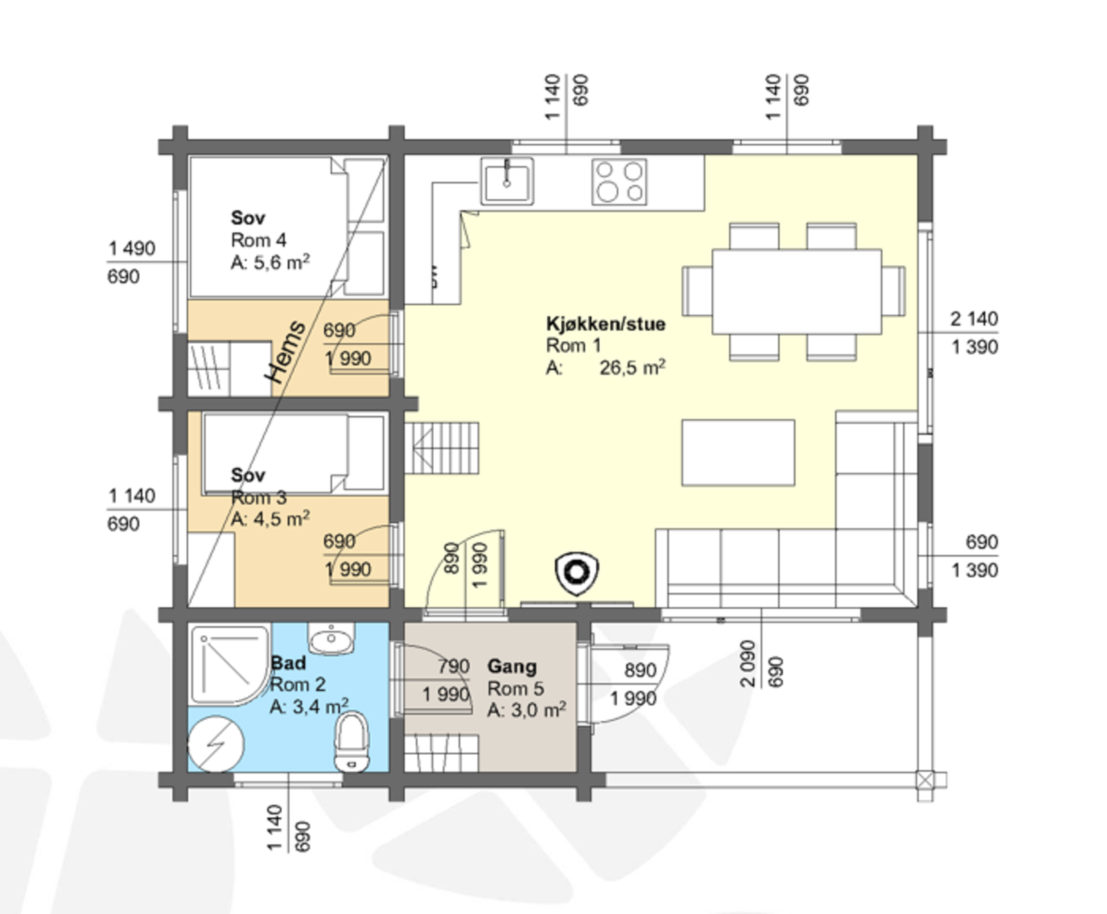 Plantegning Flåtjønn 2. Galleribilde