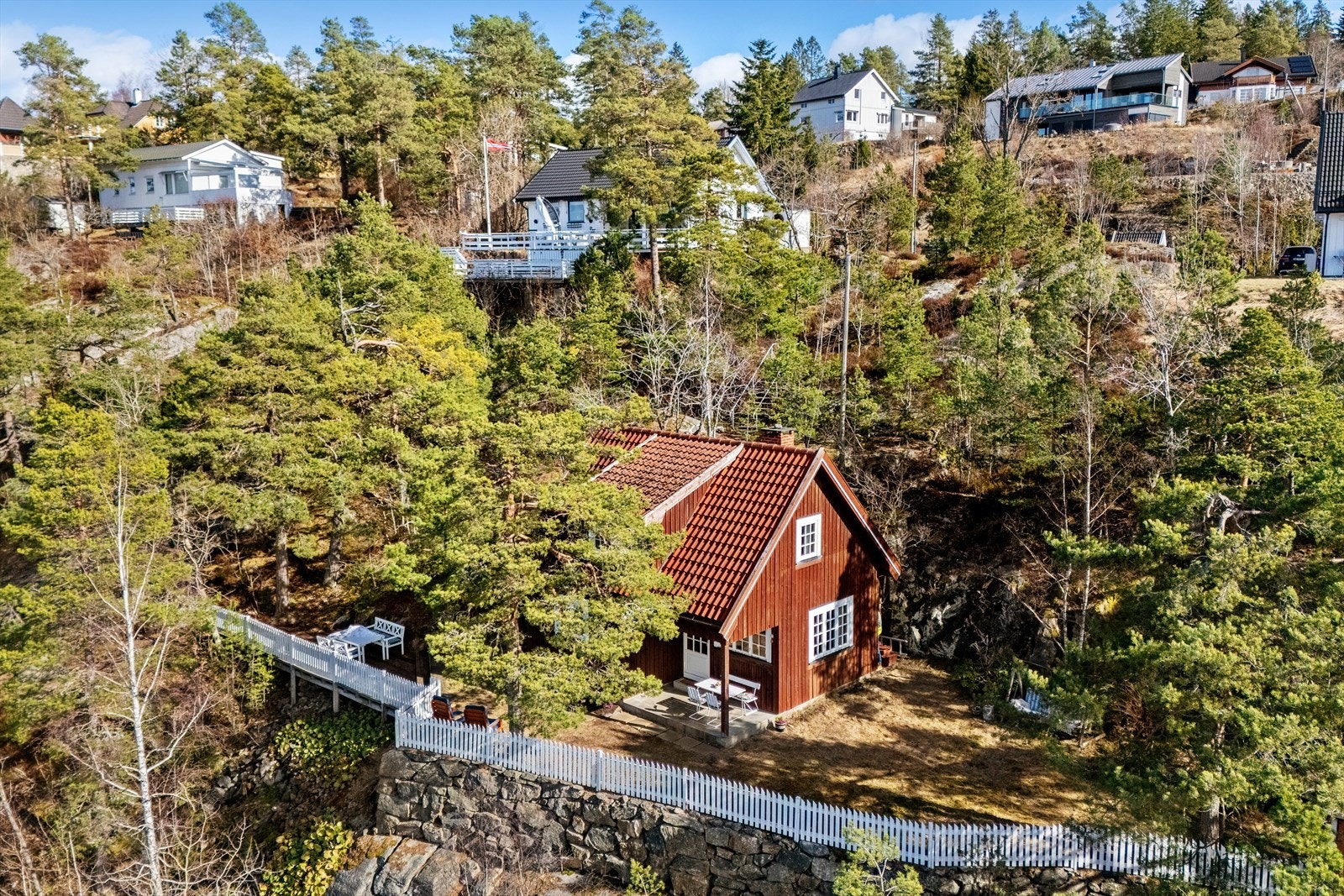 Eiendommen ligger meget solrikt til og er vendt mot vest. Galleribilde