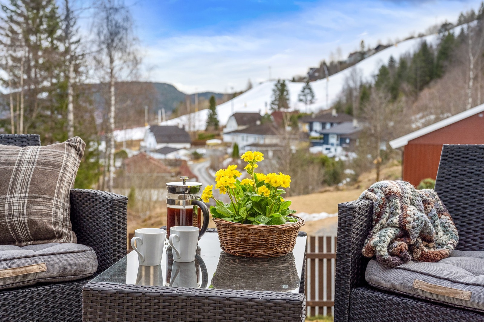 Nydelig utsikt mot Lommedalen skisenter Galleribilde