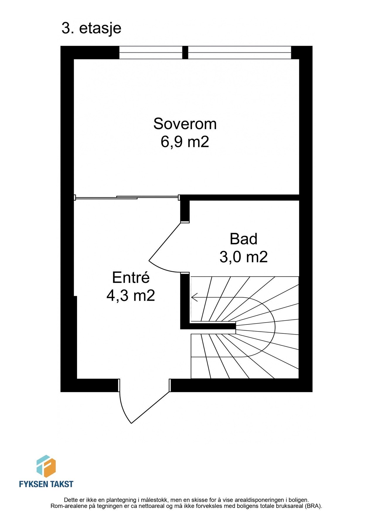 Plantegning 3. etasje. Galleribilde