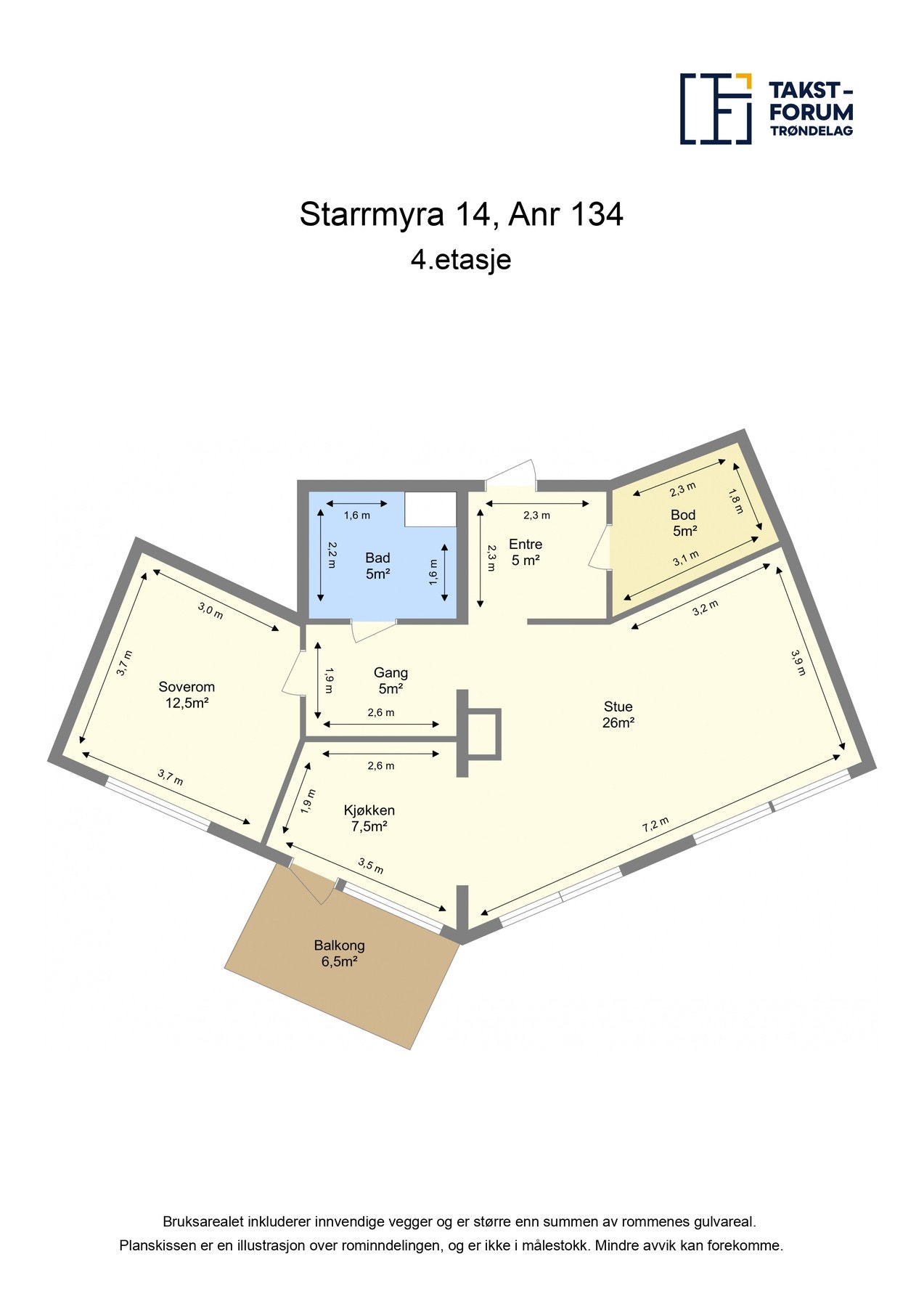 Plantegning 4.etasje. Galleribilde