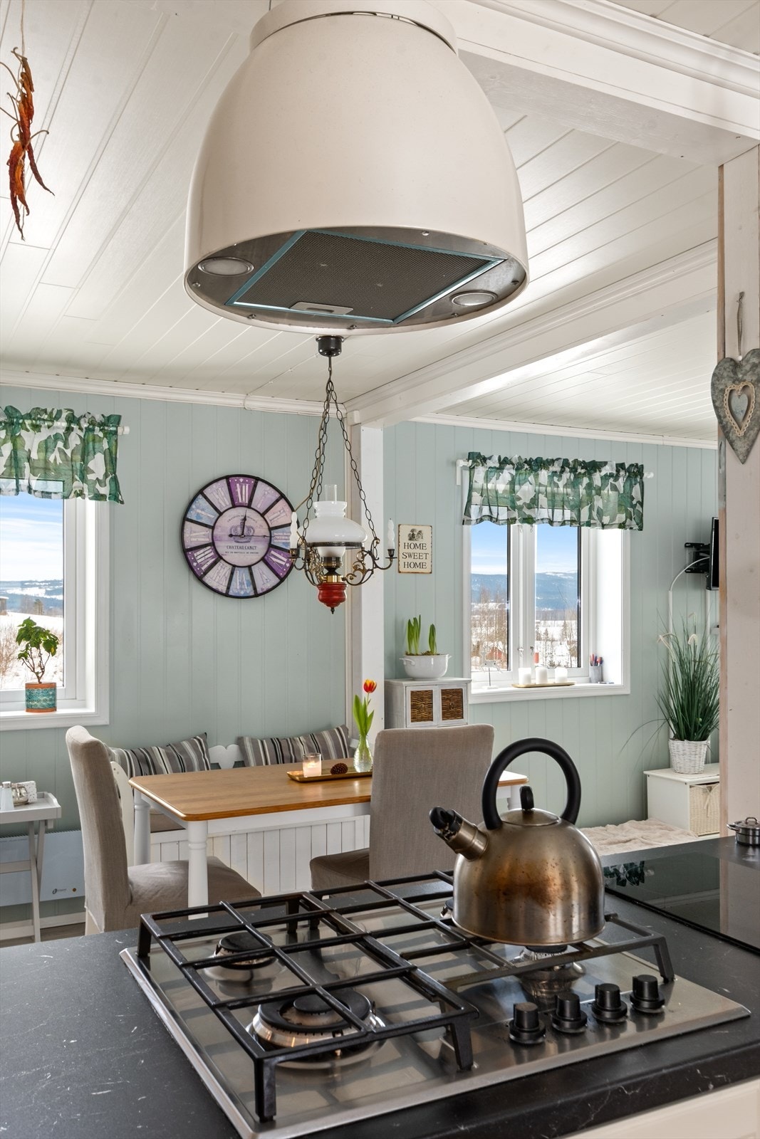 Kul ventilatorhette over gassbluss. Galleribilde