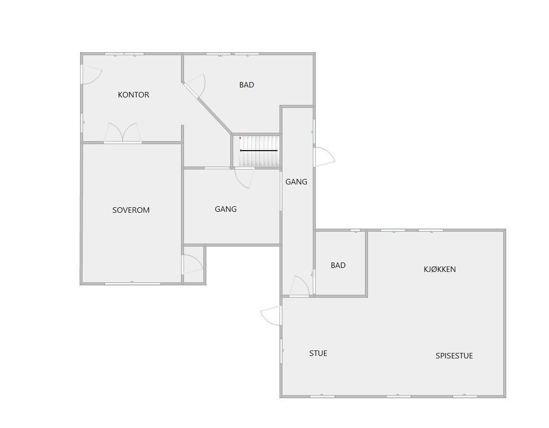 Plantegning 1. etasje - Tilpasset rullestolbruker ! Galleribilde