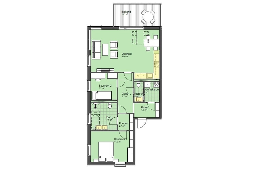 Plantegning B301, 3 etasje Galleribilde