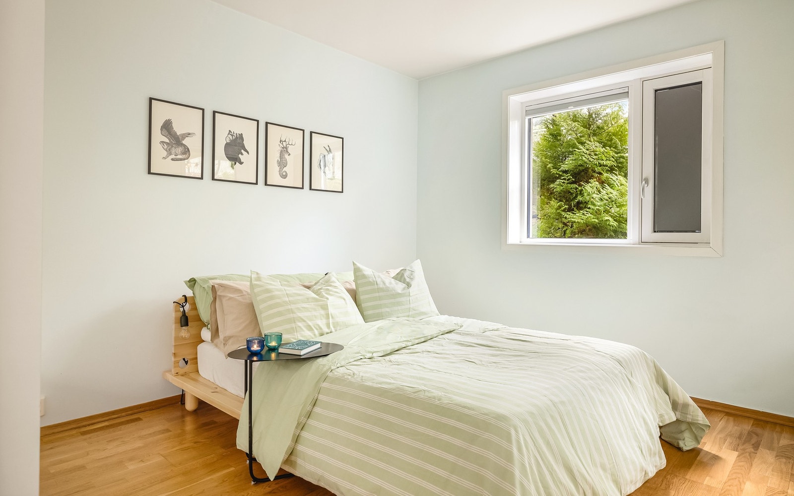 På soverommet har en vannbåren varme i gulvet. Galleribilde