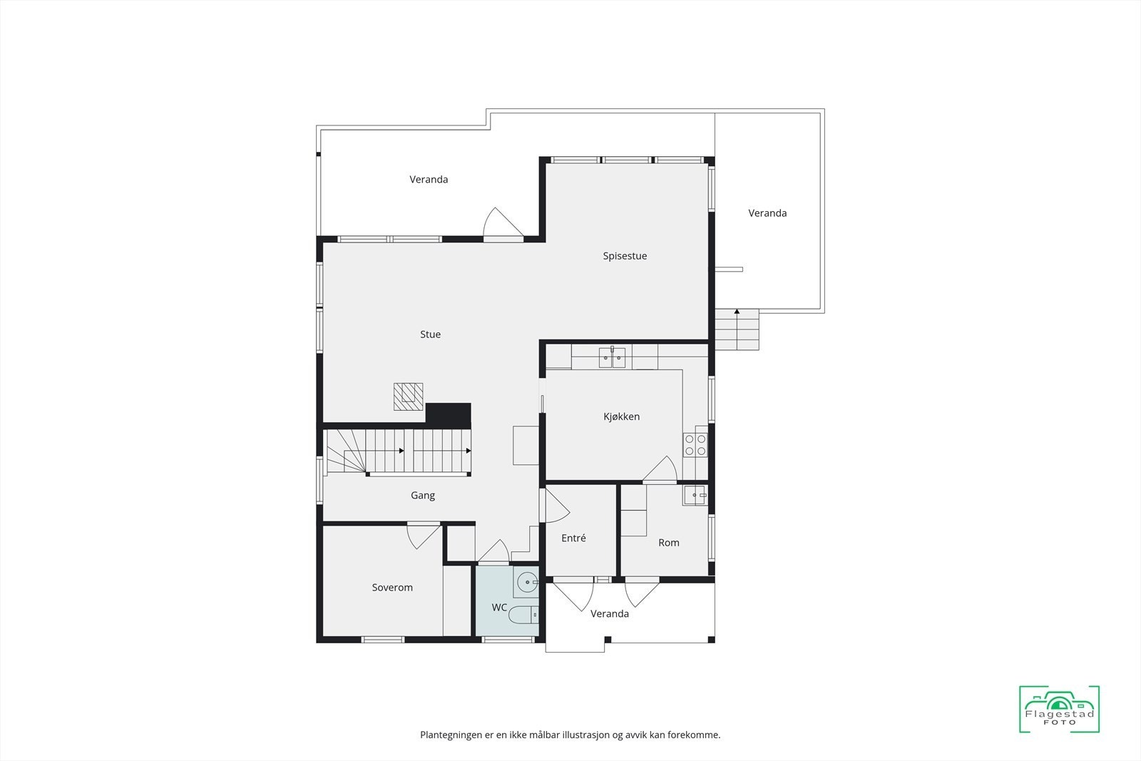 Plantegning hovedetasje Galleribilde
