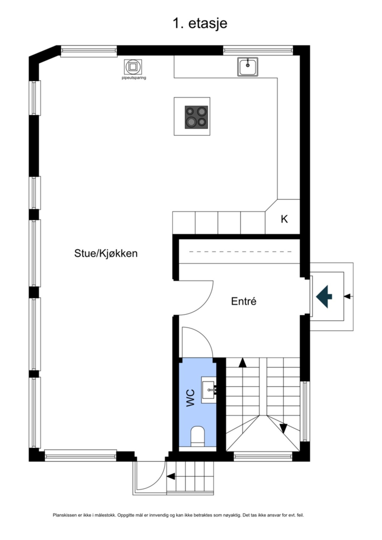 Plantegning 1.etasje Galleribilde