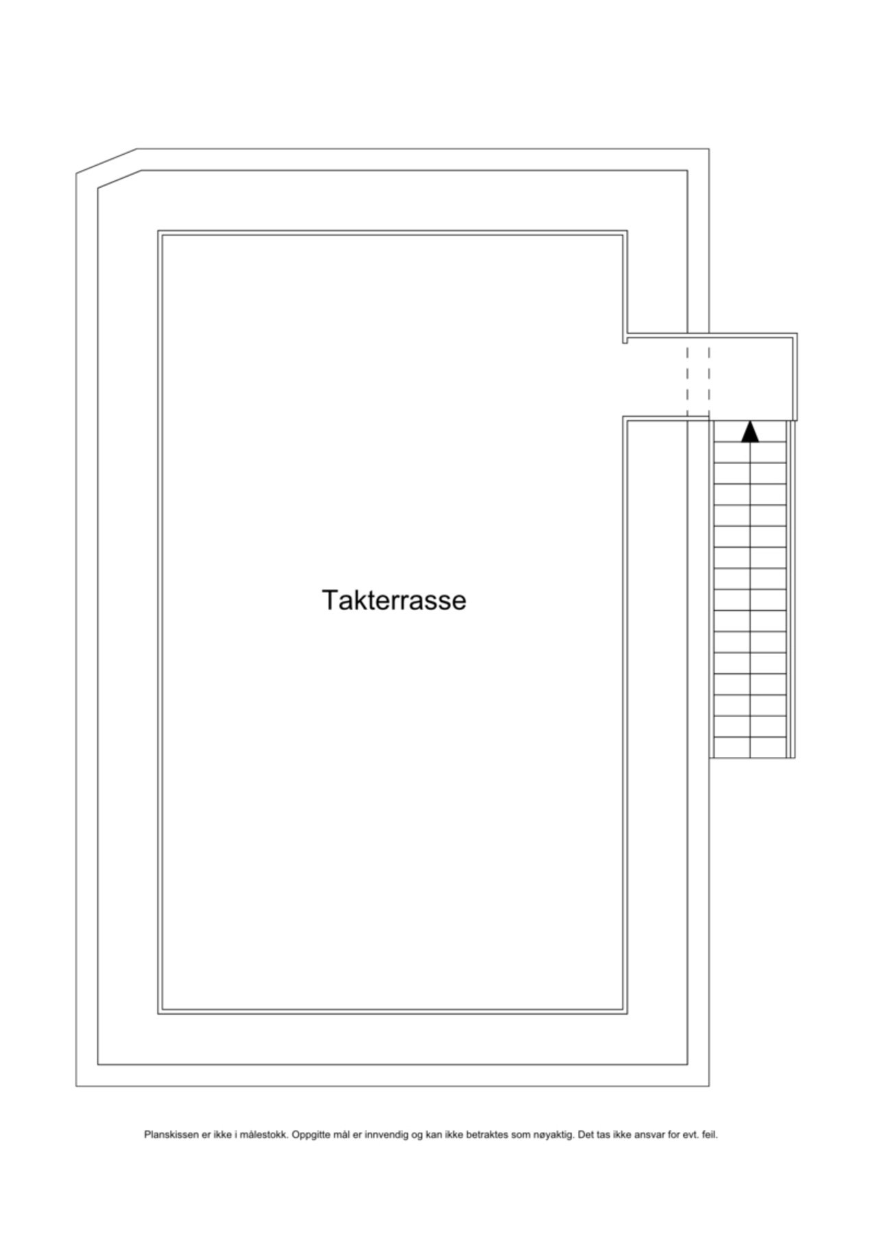 Plantegning takterrasse Galleribilde