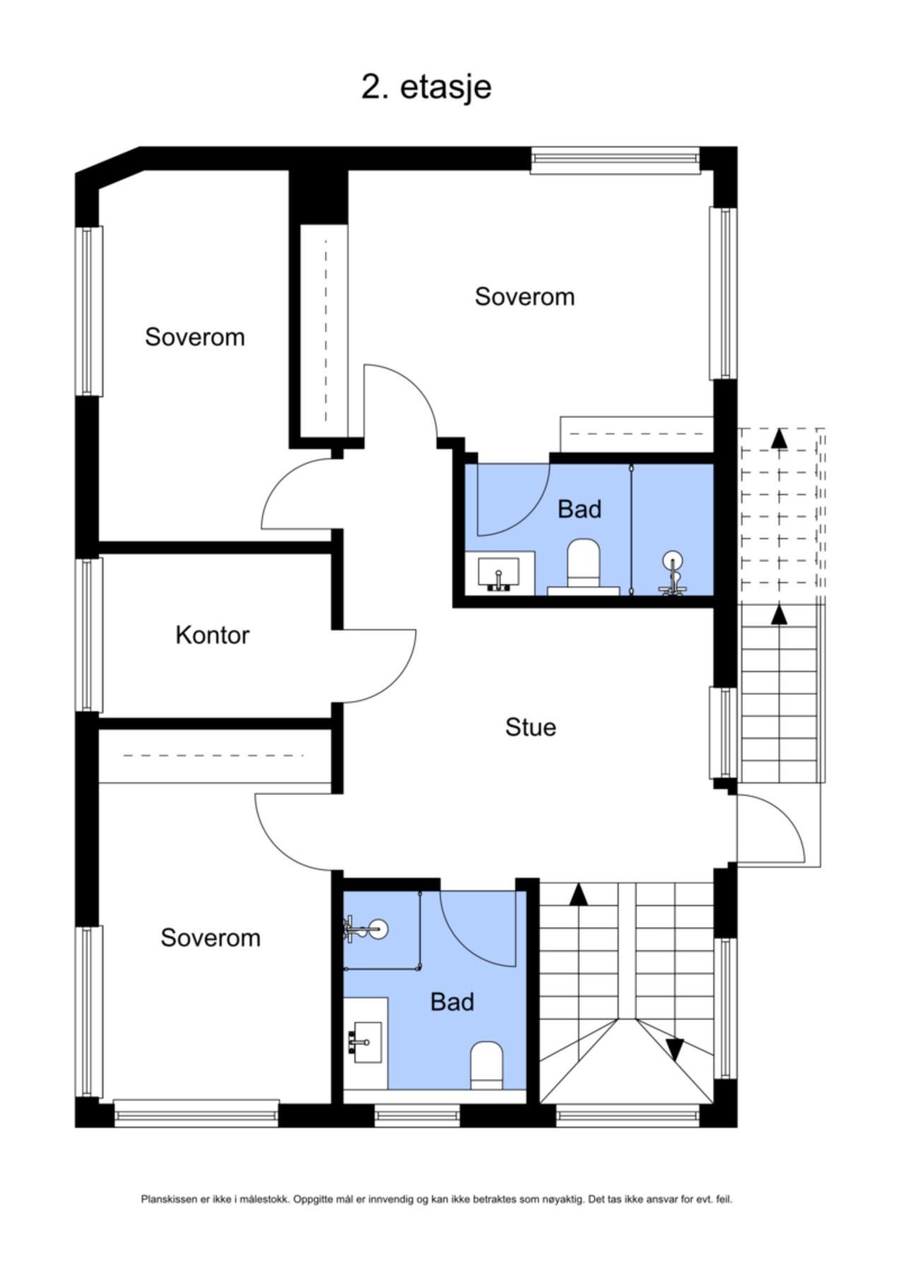 Plantegning 2.etasje Galleribilde