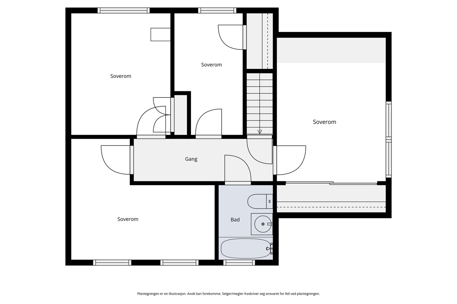 Plantegning 2. etasje Galleribilde