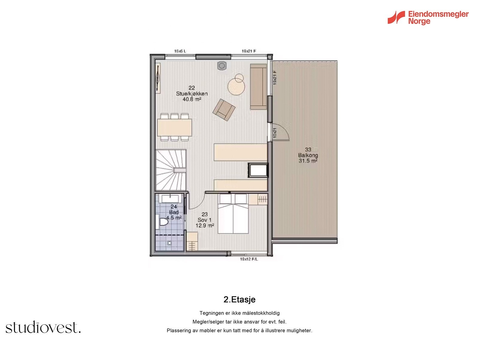 Planskisse 2.etg. Galleribilde