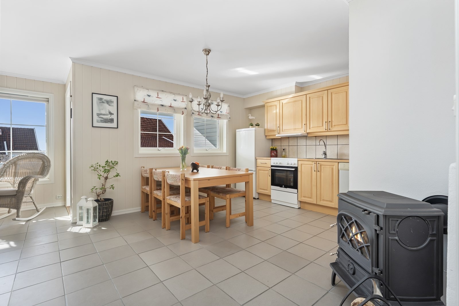 Lyse fine farger er gjennomgående i hele enheten Galleribilde