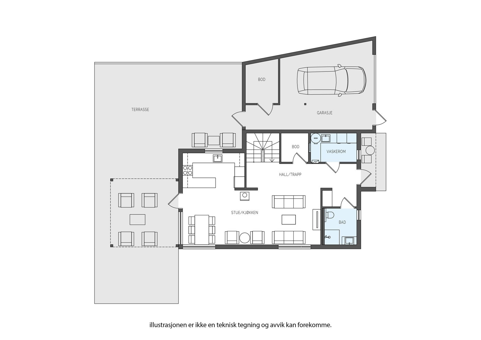 Plantegning 1.etg. Galleribilde