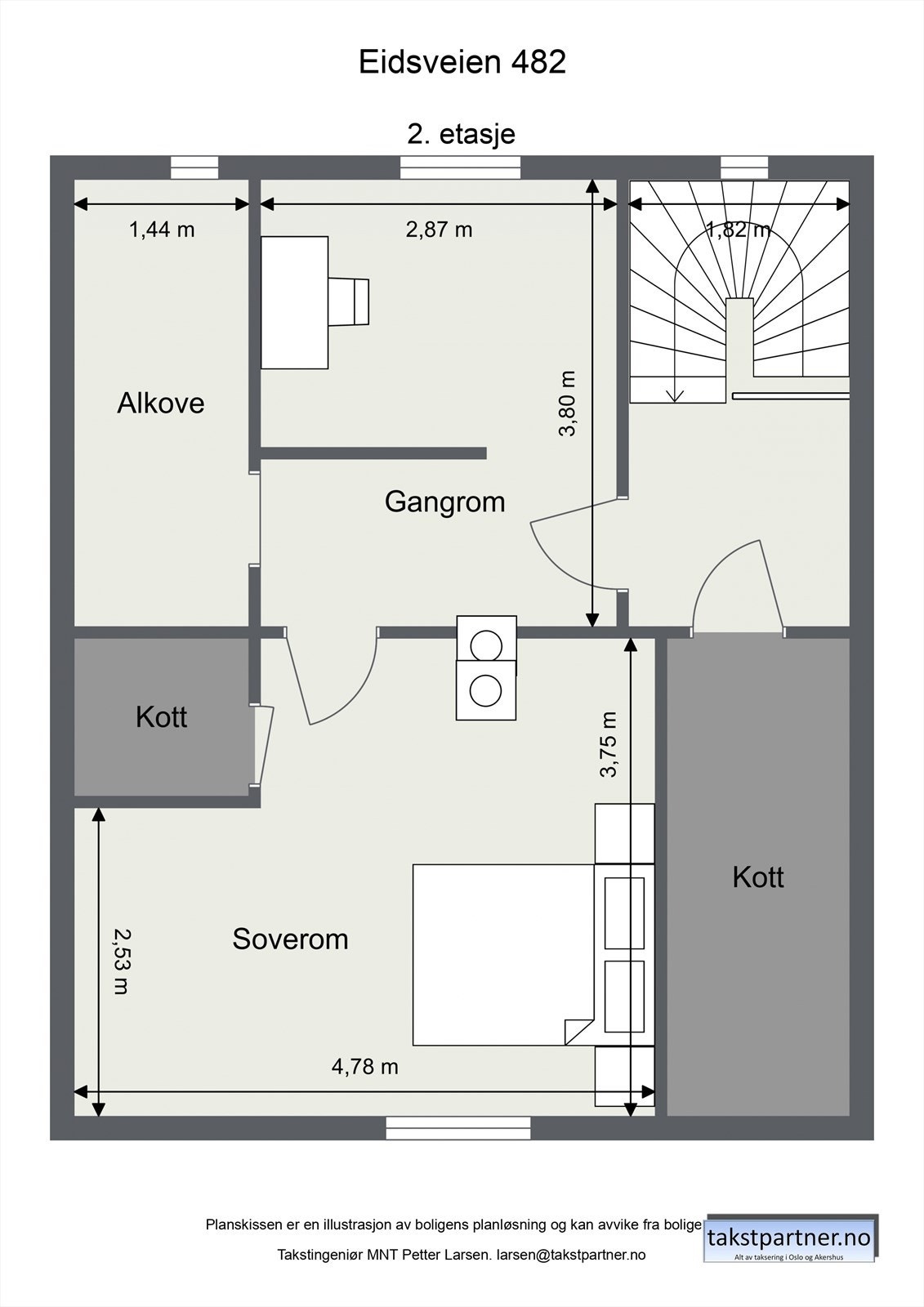 Planskisse 2. etasje. Galleribilde