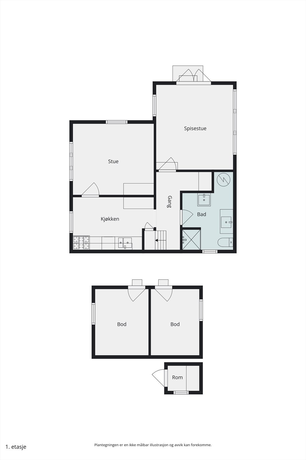 Plantegning Anneks 1. etasje Galleribilde