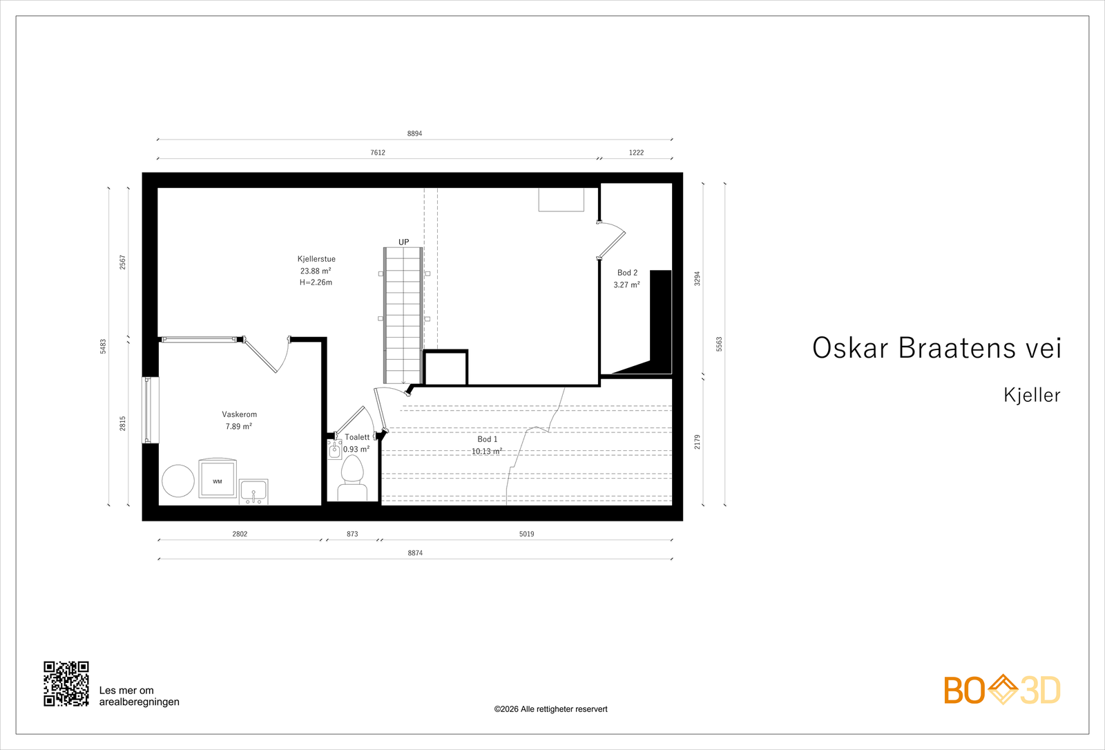 Vi starter med plantegning slik at du får orientert deg i kjelleren! (Kjeller er ikke godkjent til varig opphold). Galleribilde