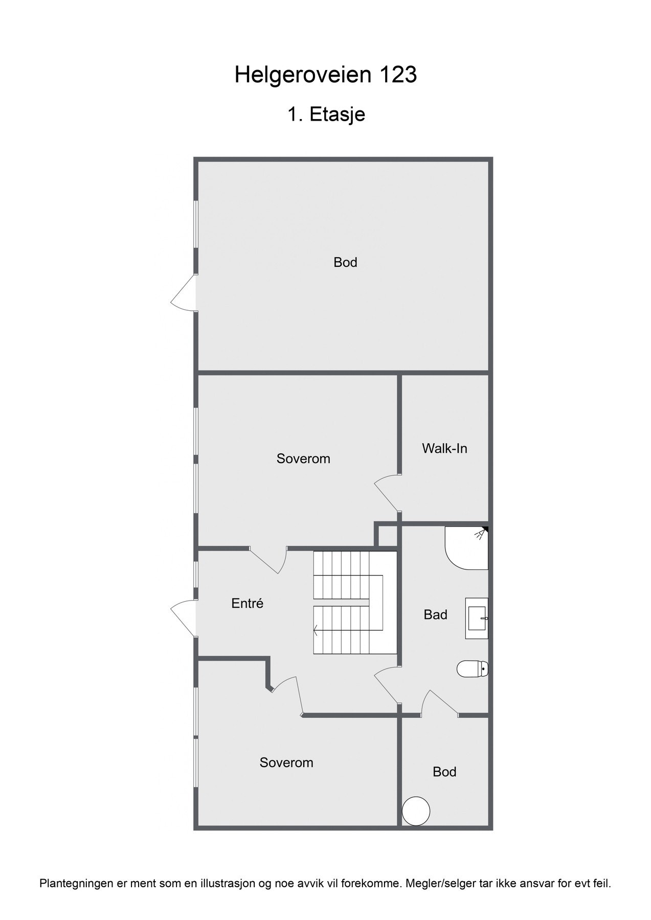 Plantegning av 1. etasje Galleribilde
