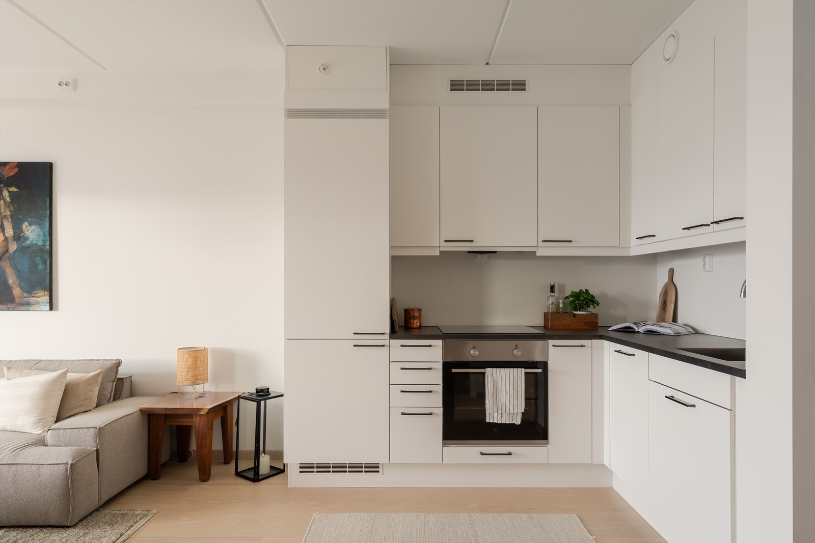 Stilrent hjørnekjøkken som har fått TG 0 fra takstmann. Galleribilde