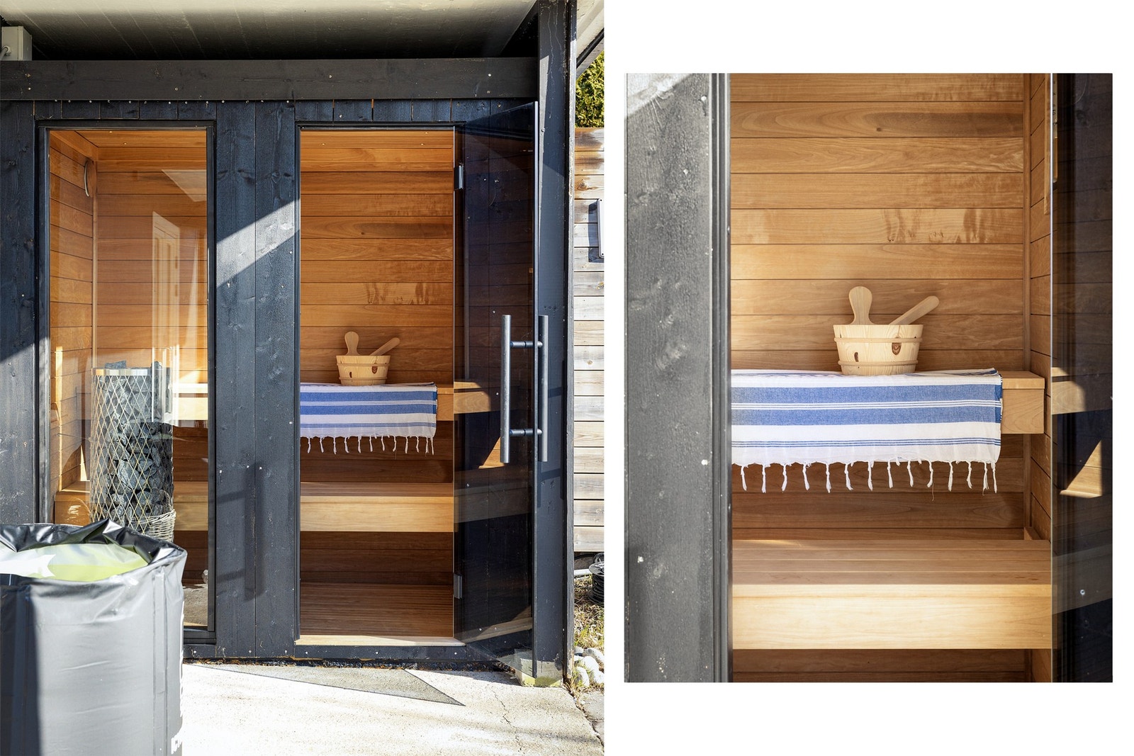 Badstue fra ERBygg/badstu.no med premium ovn fra IKI ble etablert i 2025. Galleribilde