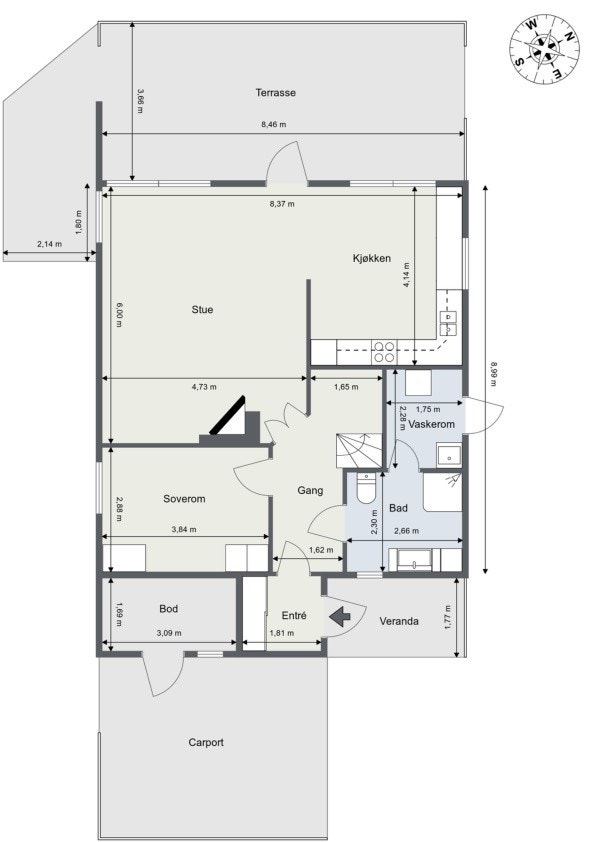 Planskisse av 1. etasje Galleribilde