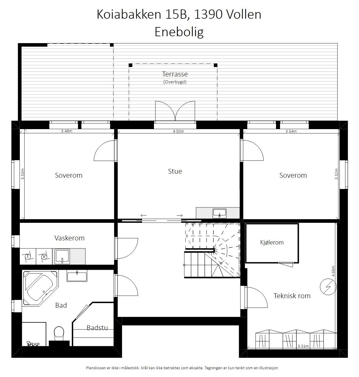Plantegning underetasje. Galleribilde