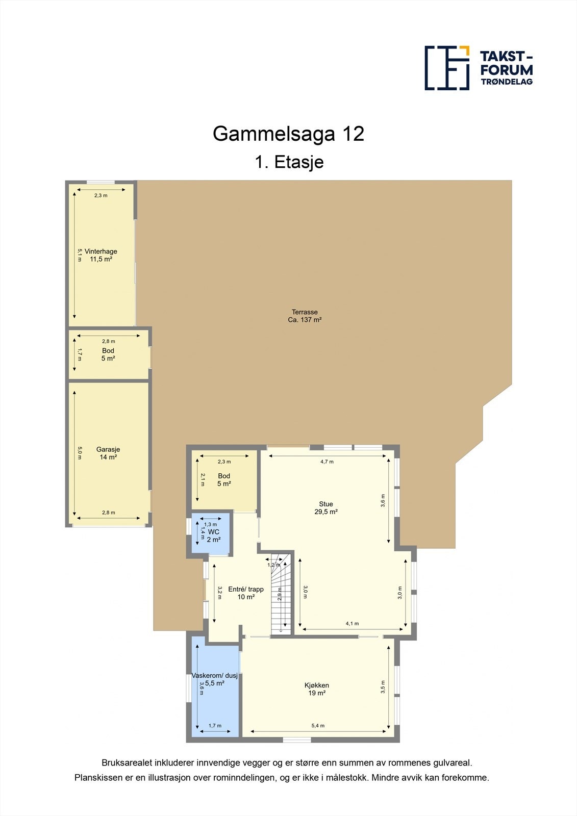 Planskisse 1.etasje Galleribilde